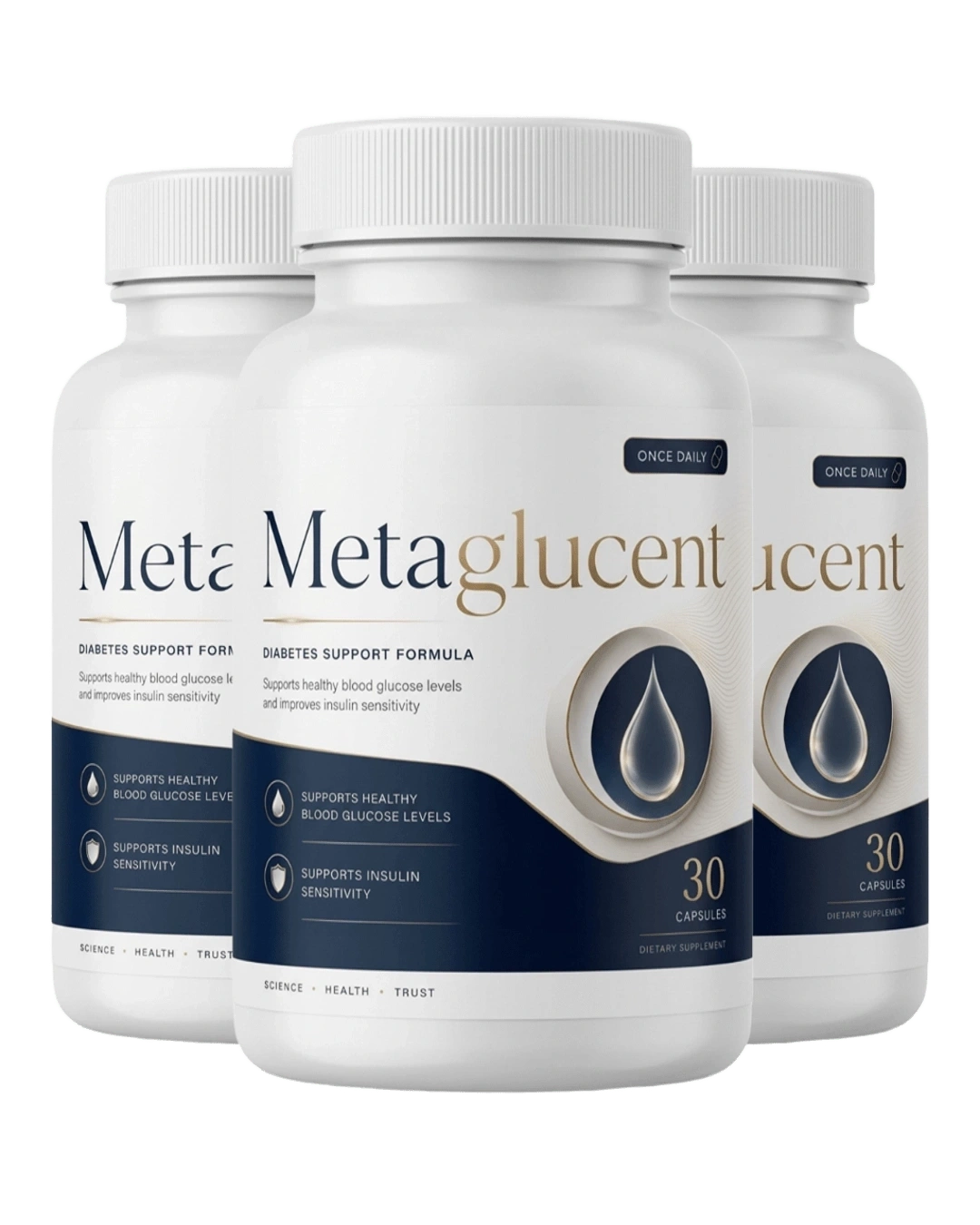 Metaglucent metabolic support supplement 3-bottle pack USA